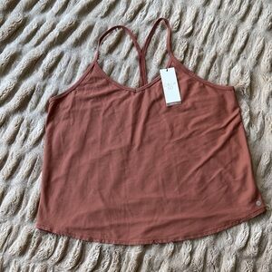 CALIA by Carrie Underwood Rust-Red Ribbed Racerback Cami